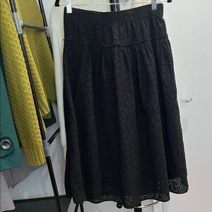 Black Eyelet Skirt
